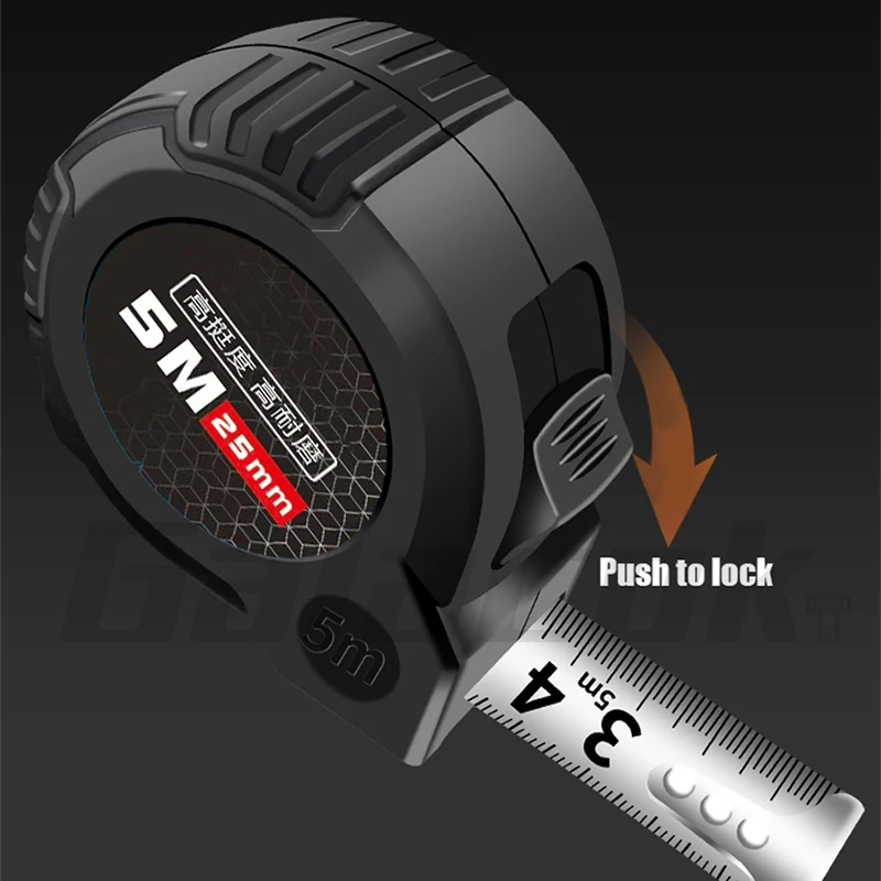 Measuring Tape Self 5/10M High Precision Wear-resistant Ruler Measuring Tools Locking Fluorescent Steel Tape Measure Retractable