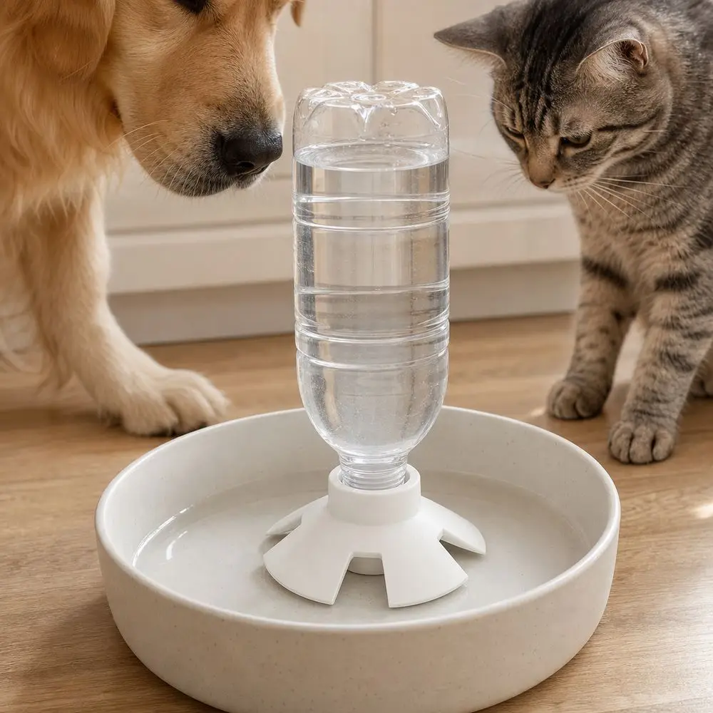 3D Printed Pet Water Dispenser Anti-Slip Design Anti-Float Design Bottle Adapter Automatic Dispensing Universal