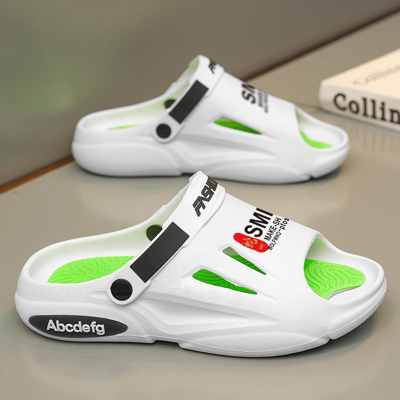Nuovi uomini estivi Pantofole da massaggio Lati Sandali da esterno per interni Scarpe casual da spiaggia Scivoli con suola morbida Infradito da uomo Sandali da uomo