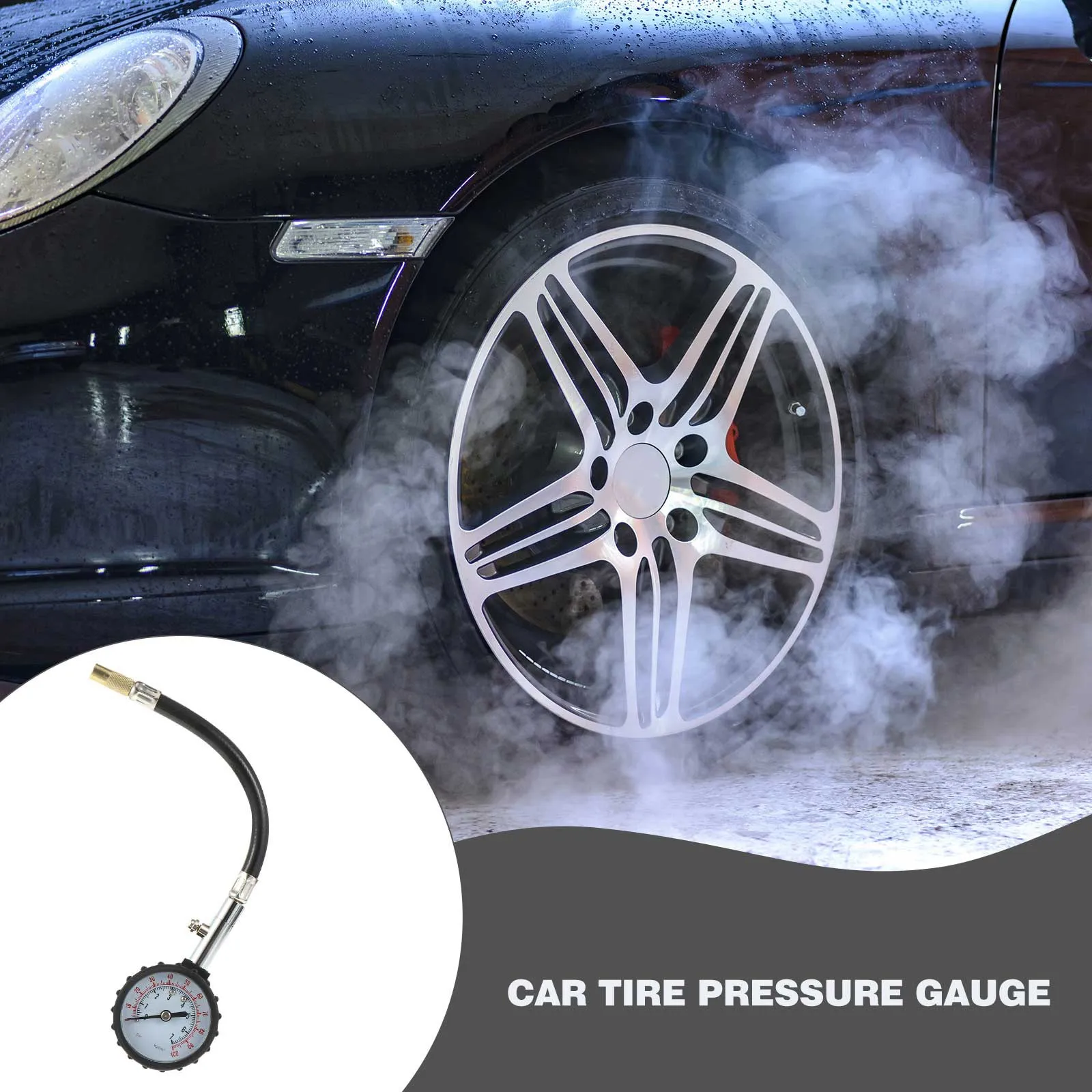 

Car Long Tube Tire Pressure Gauge Auto Tire Inflator Meter Compact Precision Tyre Air Pressure Tester for Auto