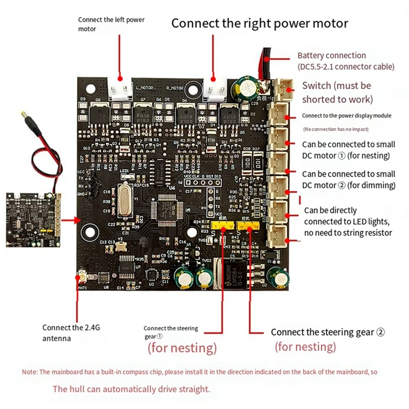 Ежедневно TXG3-RXG3 GPS-рыбацкая лодка, материнская плата, возврат в один клик, фиксированная точка, модификация рыболовного гнезда, постоянная скорость, Crui