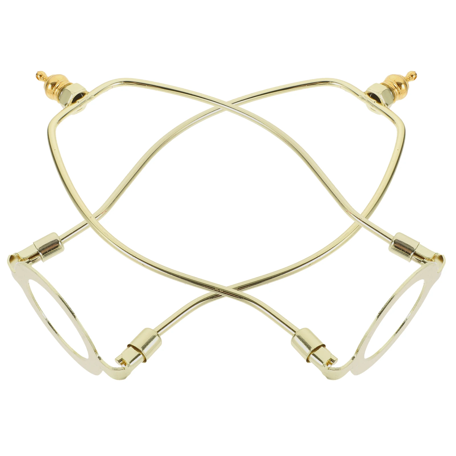 

2pcs Lampshade Horn Holder Bracket E27 8 Inch 41MM Hole Gold Alloy Durable Fits Various Lampshades Decor Accessories