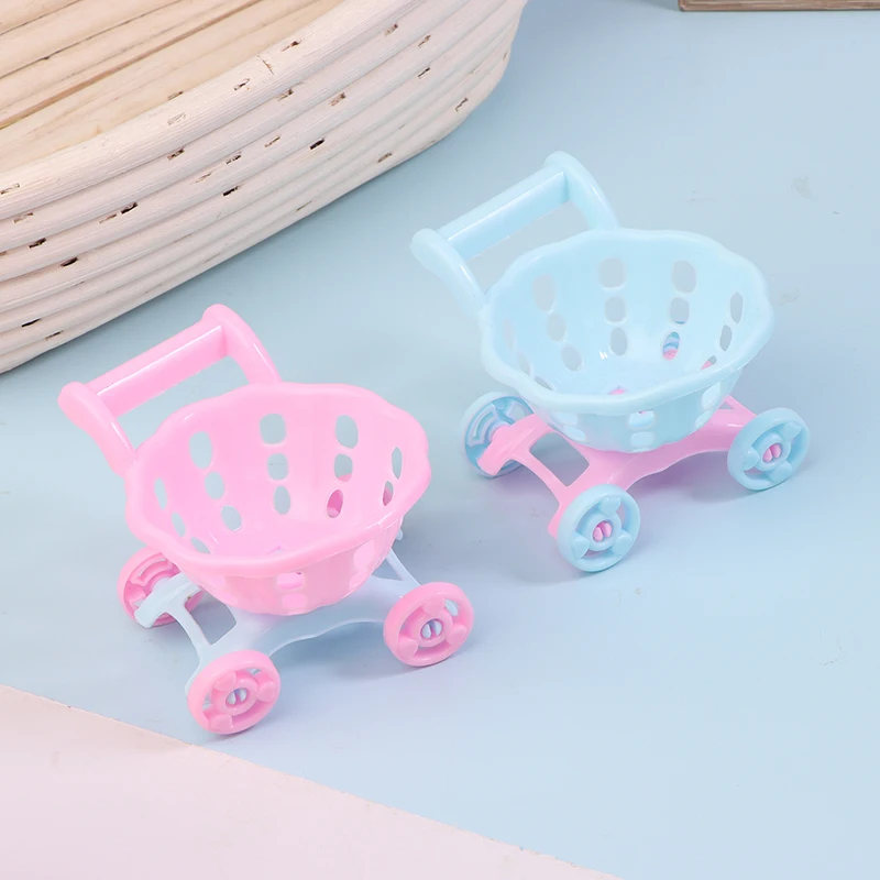 Mini panier de courses pour bébé, simulation de maison, supermarché, chariot, modèle, courses, accessoires de décoration, 1/12