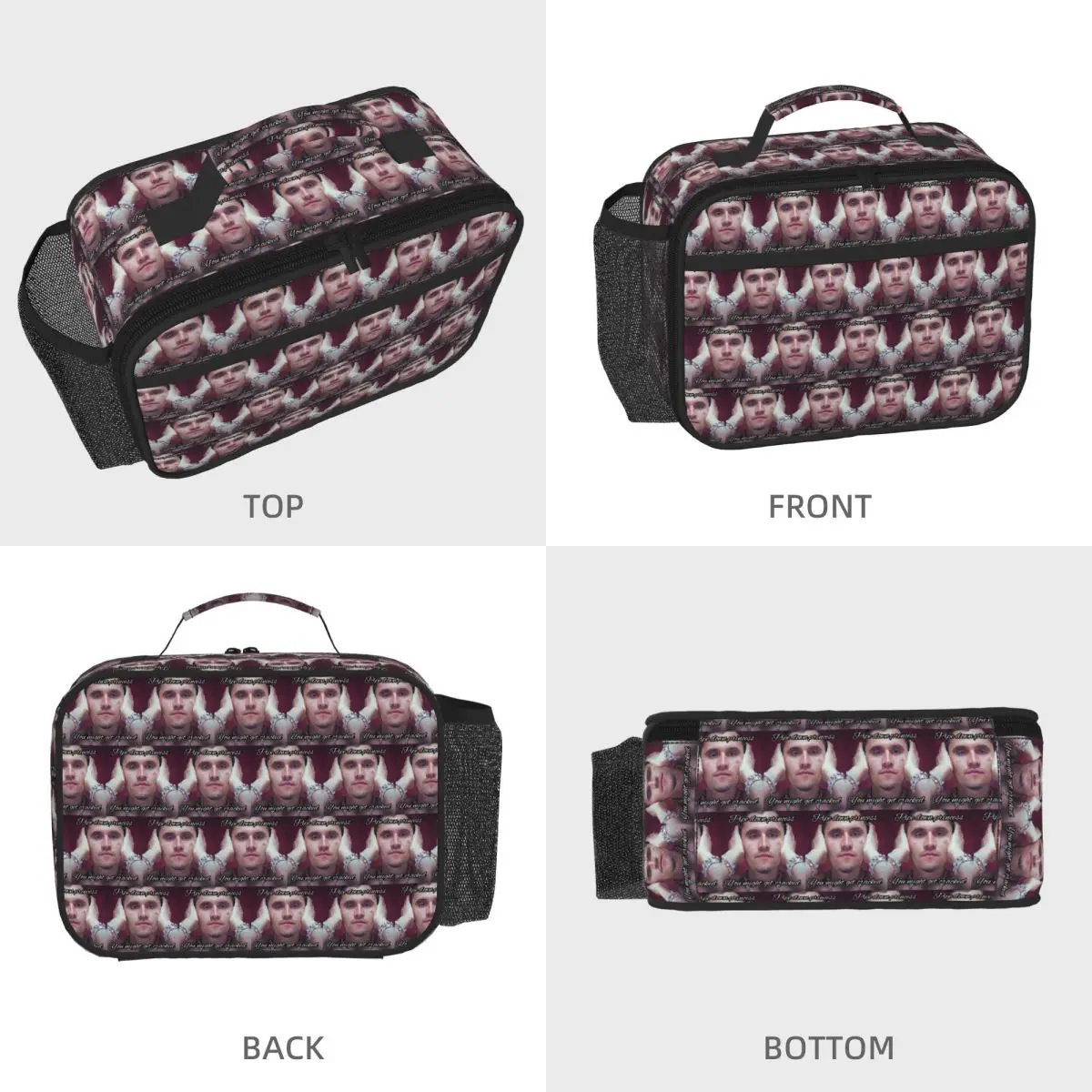 Charlie Kirk Face Rapper Meme Insulated Lunch Bag for Women Children Portable Food Boxes Thermal Lunch Box Tote