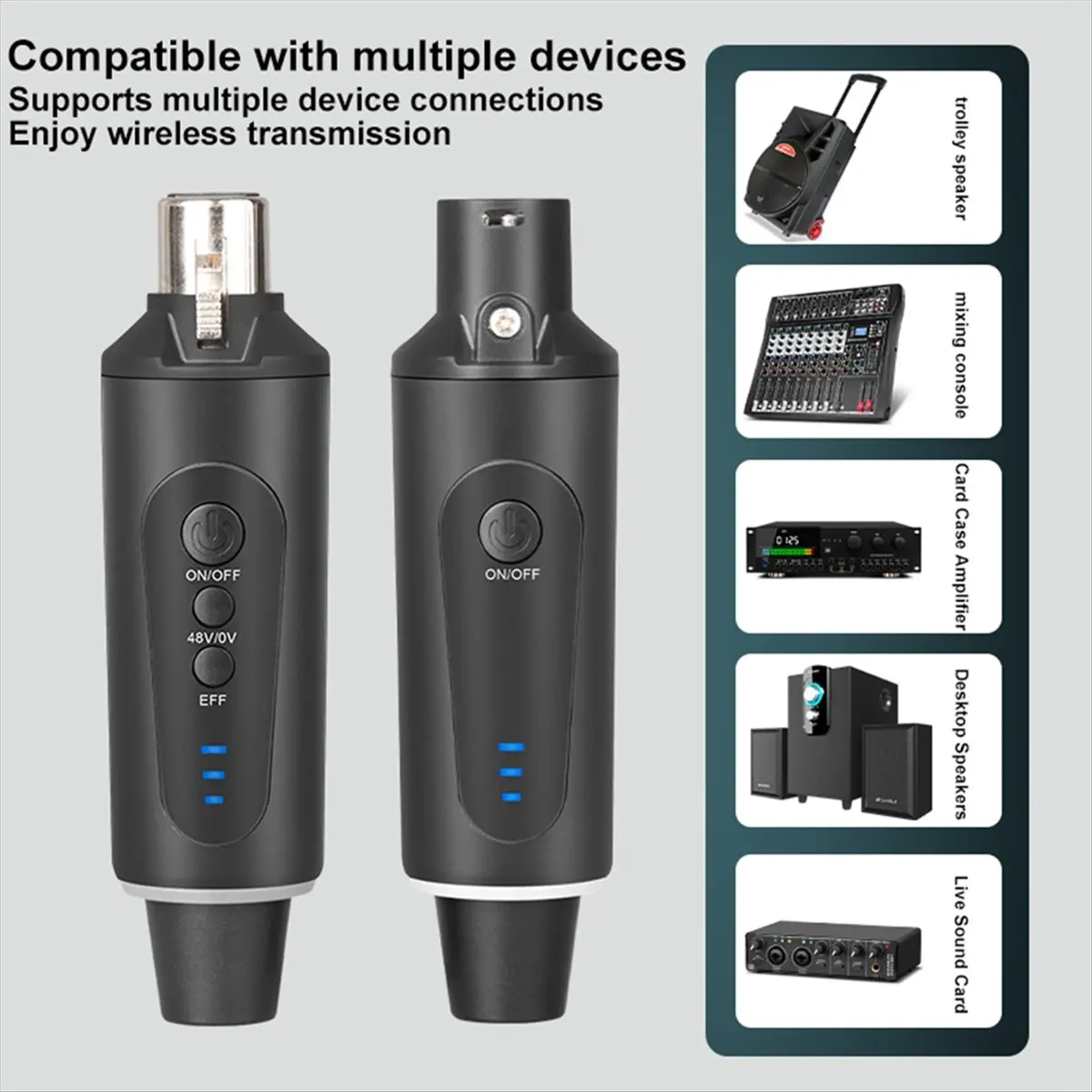 【STABLE QUALITY】New 2.4g XLR Microphone Wireless Transmitting & Receiving System Dynamic Condenser Microphone Reverberation Adju