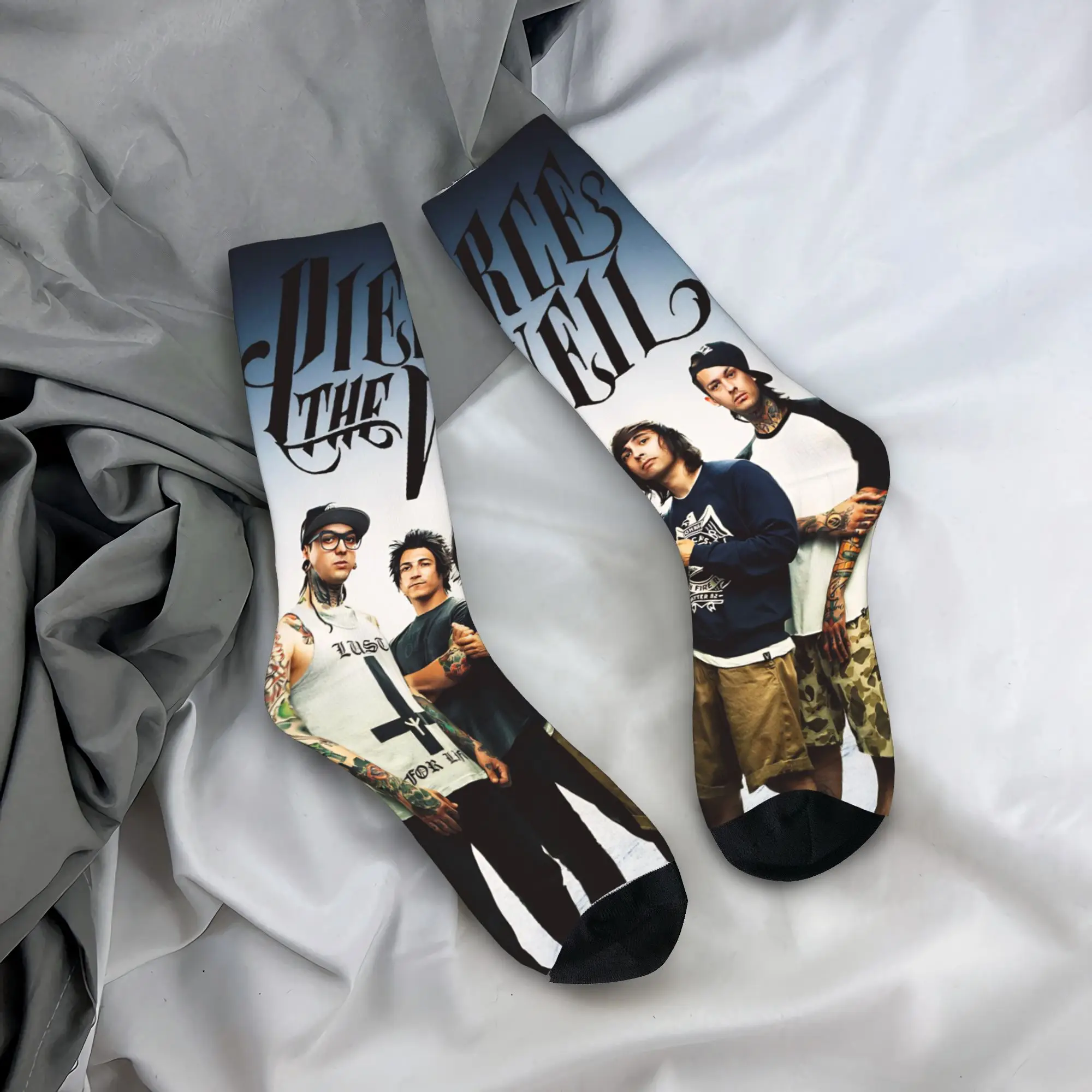 

Чулки Pierce the Veils, современные носки, мужские носки унисекс, средние мягкие носки, осенние спортивные носки для бега на заказ, против пота