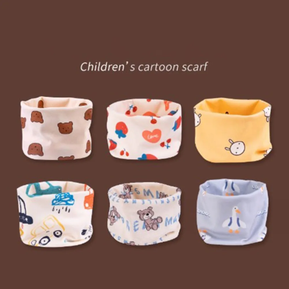 Soft and Skin Friendly 0-12years Winter Kids Scarf Breathable Dacron Baby Neckerchief Cute Scarf Windproof Warm