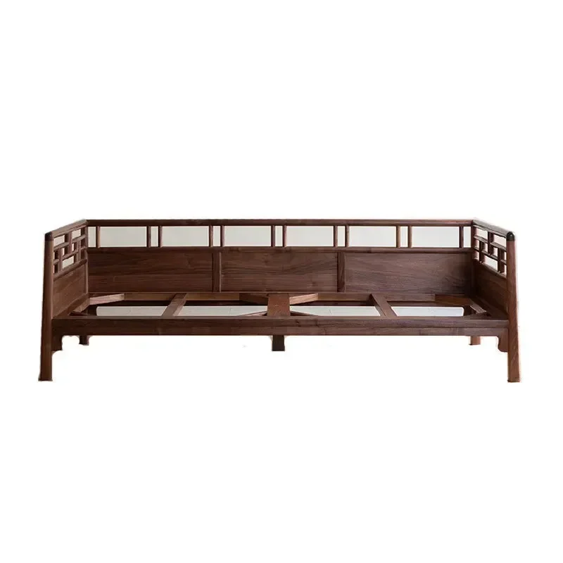 New Chinese-style solid wood sofa combination,modern living room office Zen high-end small apartment,villa tea room furniture