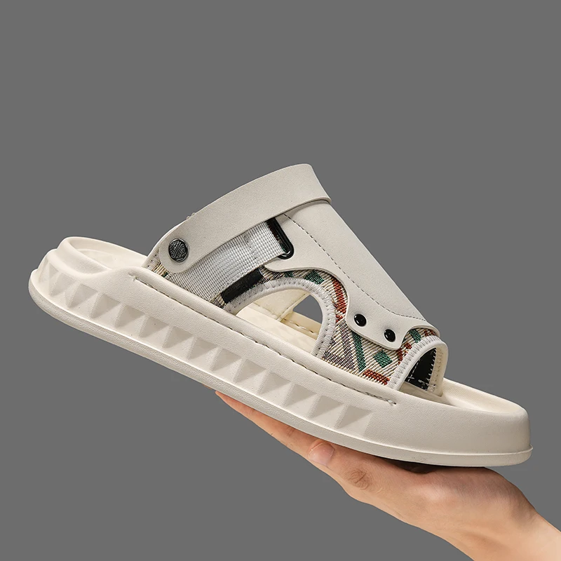 

Мужские тапочки, летние шлепанцы на платформе с мягкой подошвой из ЭВА, сандалии для дома и улицы, пляжная обувь, шлепанцы, мужская домашняя обувь