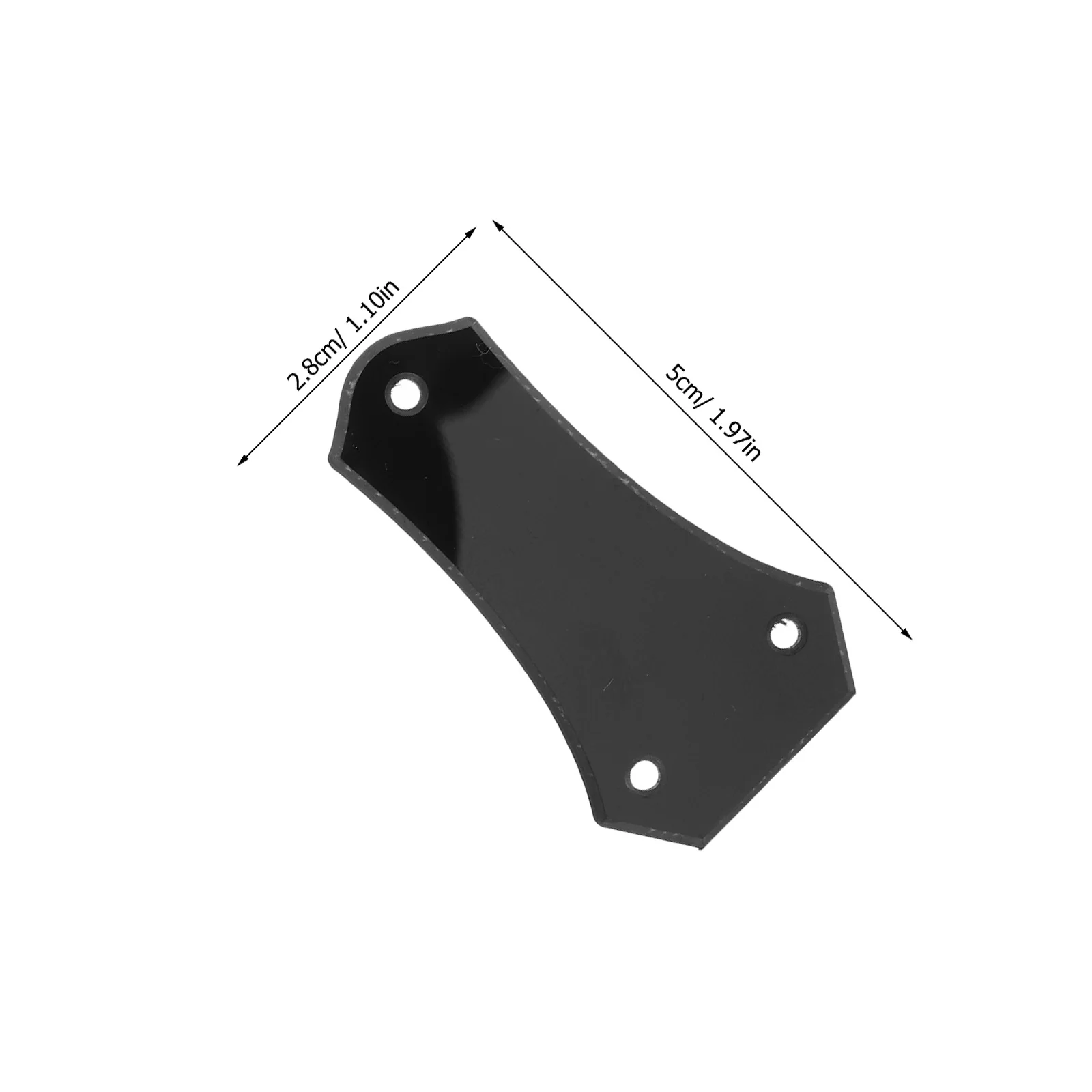 3Pcs Penutup Truss Rod Gitar Hitam 3 Lubang Pelindung Headstock Gitar Elektrik Universal DIY Parts Penutup Headstock Truss