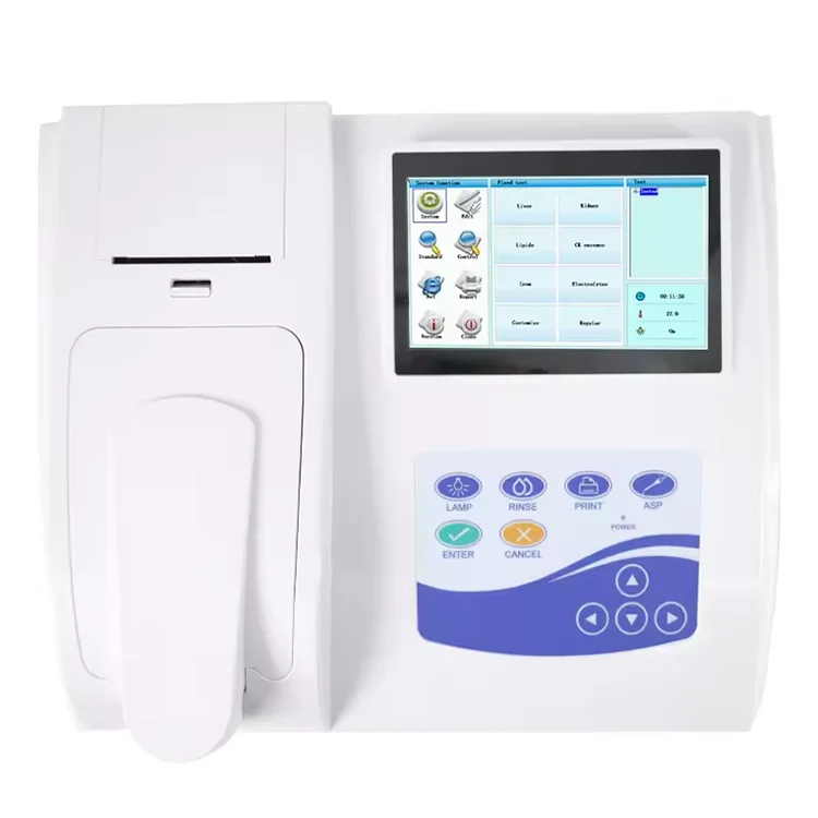 

Semi-automatic biochemistry analyzer veterinary biochemistry analyzer for human and vet use