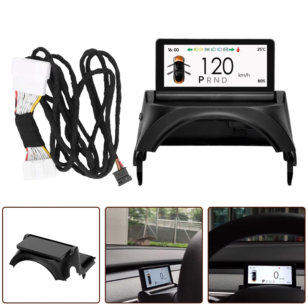 

4'' Heads Up Display For Tesla- Dashboard Cluster Instrument LCD Displayer Direct Installation Car Accessories