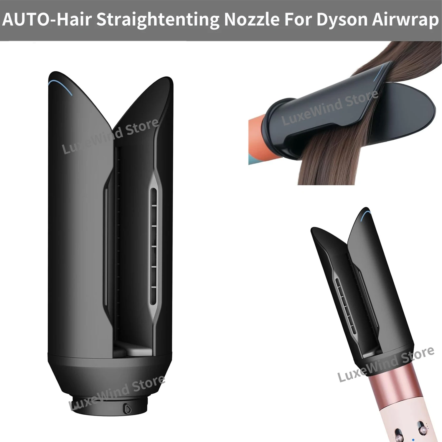 

For Dyson Airwrap HS01/05/08 Hair Smooth Attachment Auto-Straightening Nozzle Dry&Wet Use to Straight Smooth Sleek Shiny Hair