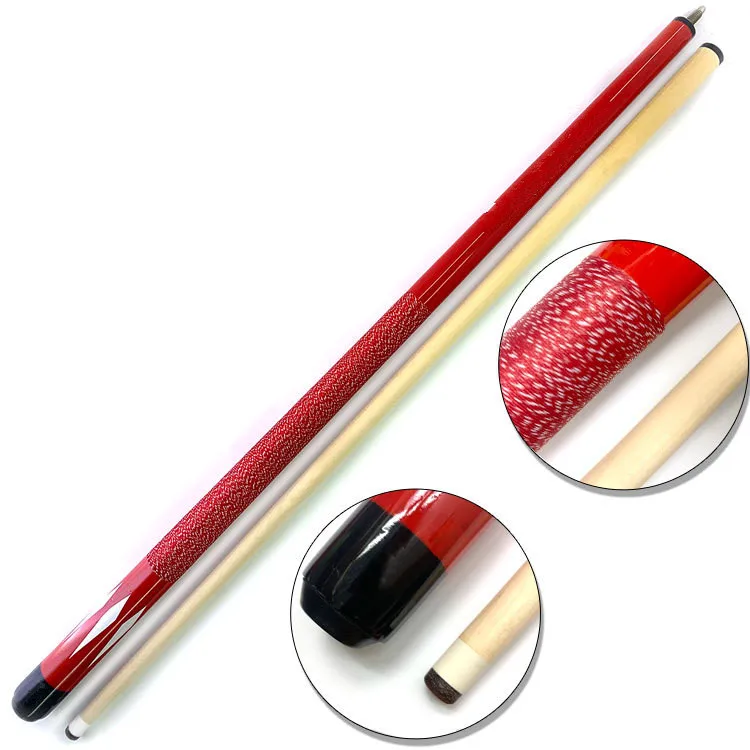 Red Black White Small Head Large Head 1/2-PC Billiard Pool Cue with Cue Case Set