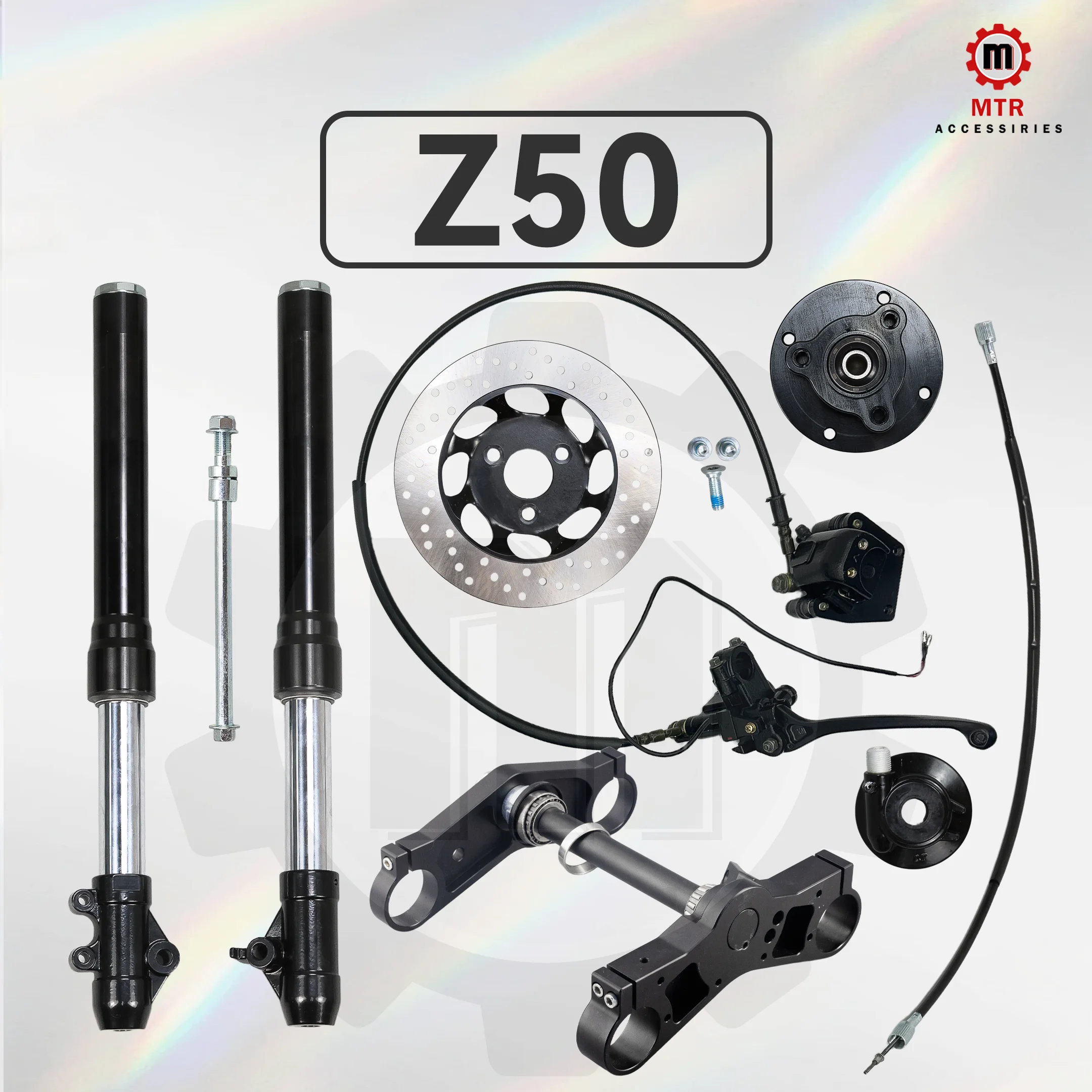 45mm Front Fork Kit Monkey Shock Absorber 540mm Z50 Black Front Fork Set Adjustable Motorcycles Parts for HONDA Monkey Z50
