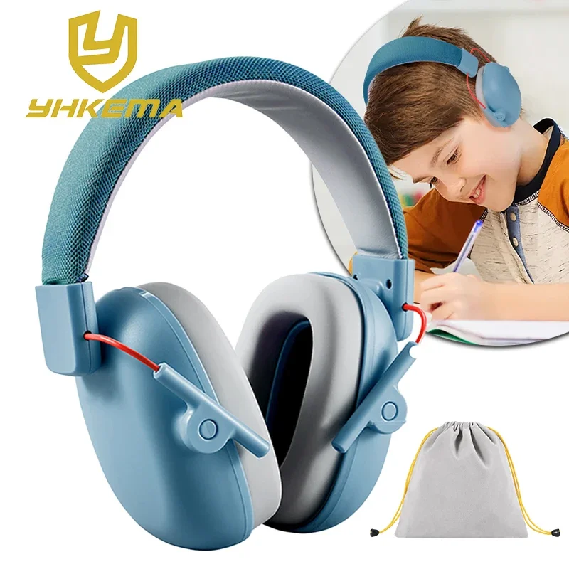 YHKEMA Noise Cancelling Headphones for Kids, SNR 27dB Safety Noise Reduction Ear Muffs for Autism Sensory &Concentration Aid