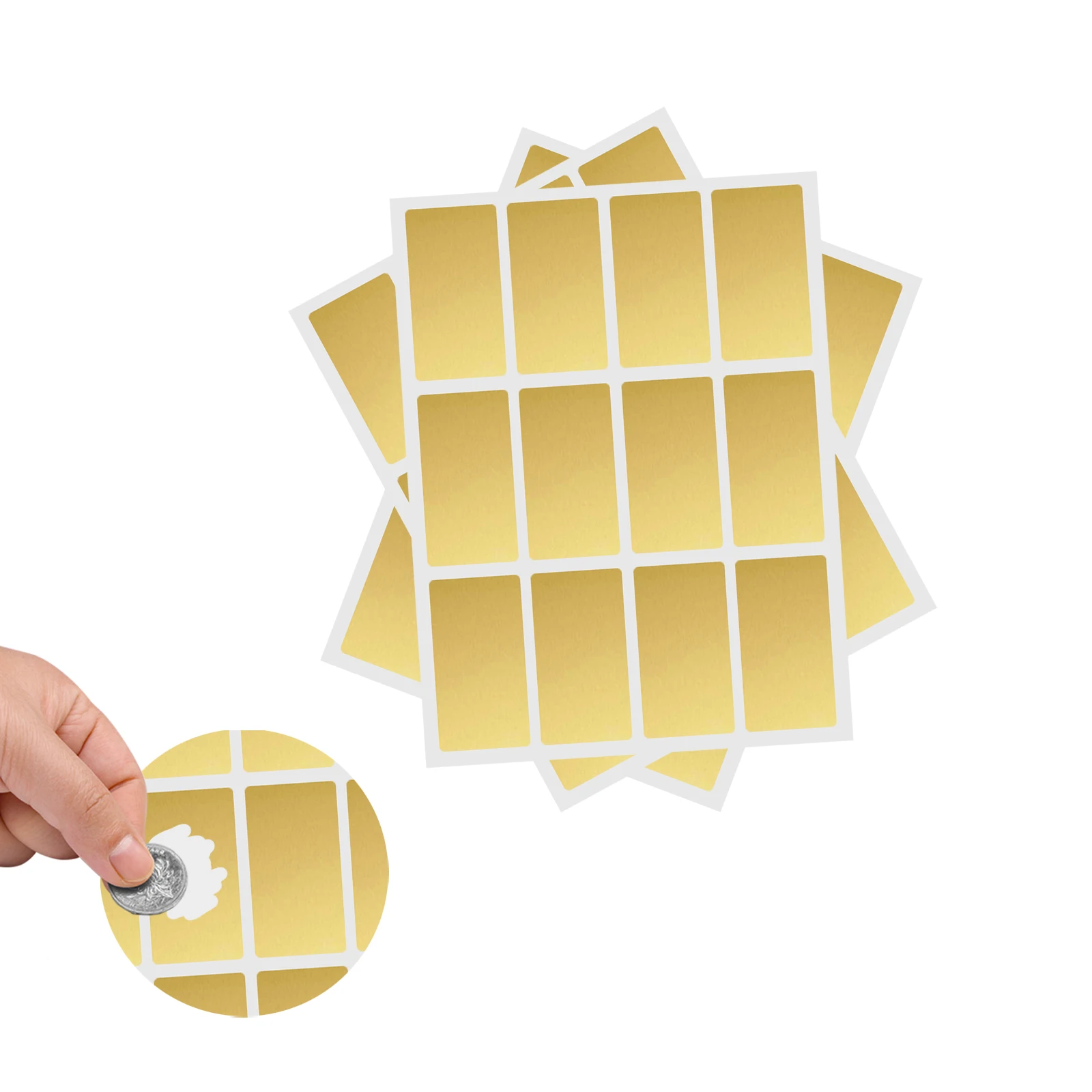 

100pcs 25mmx50mm Gold Silvery scratch off Sticker labels DIY adhesive Scratch off DIY Password
