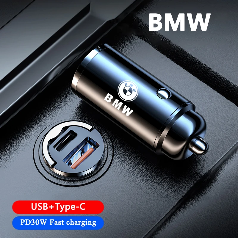 Car Charger USB Type-C Fast Charging Adapter Car Accessories For BMW E46 E90 E60 F30 F10 X1 X2 X3 X5 X4 X6 X7 G30 G20 G32 G11