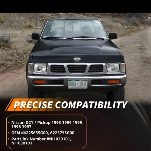 Imagen 2 del producto Juego de molduras de luz antiniebla para parachoques delantero, cubierta de rejilla para Nissan D21 1993-1994 1994-1995, Nissan Pathfinder 1995-1997, pastilla Nissan, 2 uds.