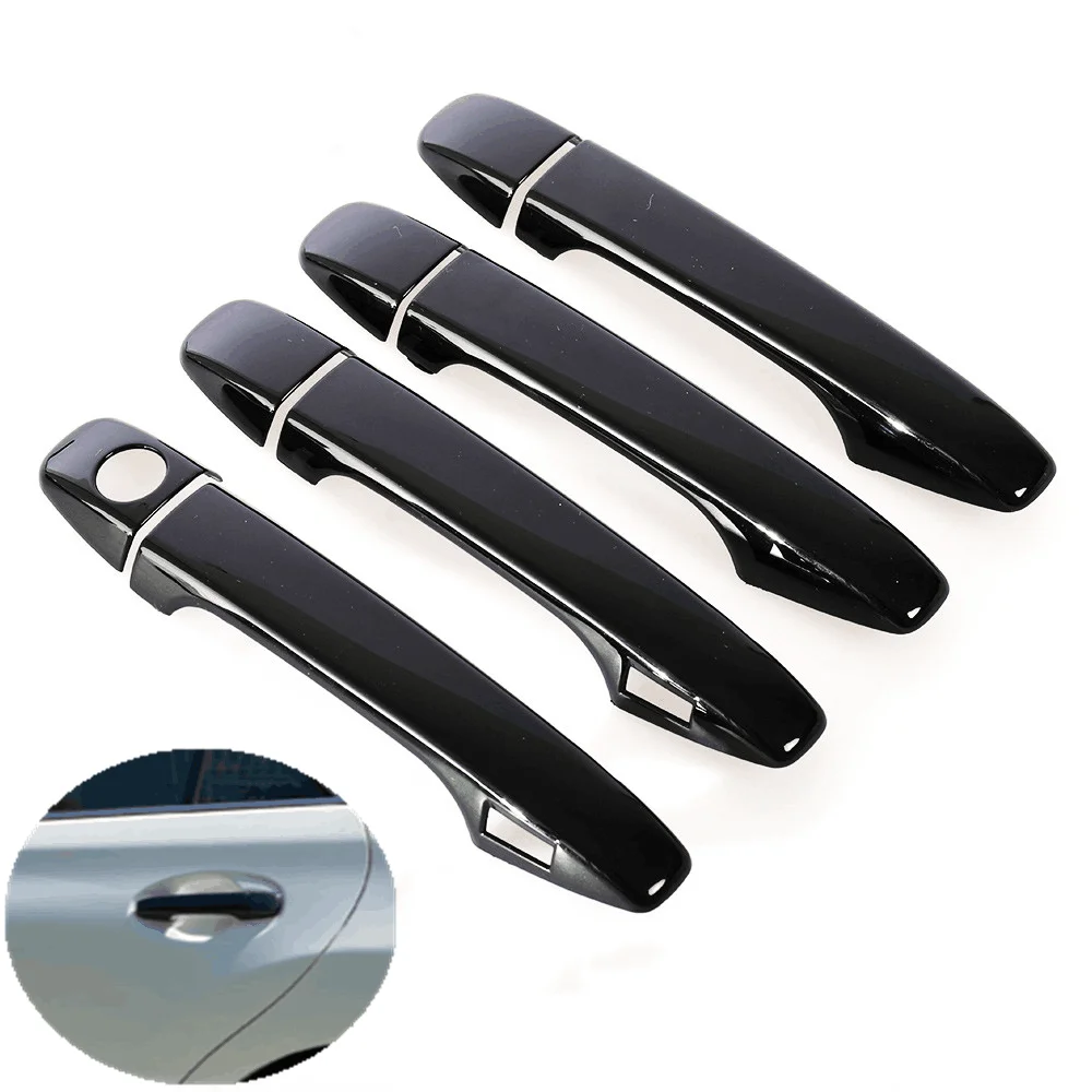 For Toyota Corolla Fielder 2014 2015 2016 2017 2018 Glossy Black Car Door Handle Cover Pad Sticker Overlay Styling Accessories