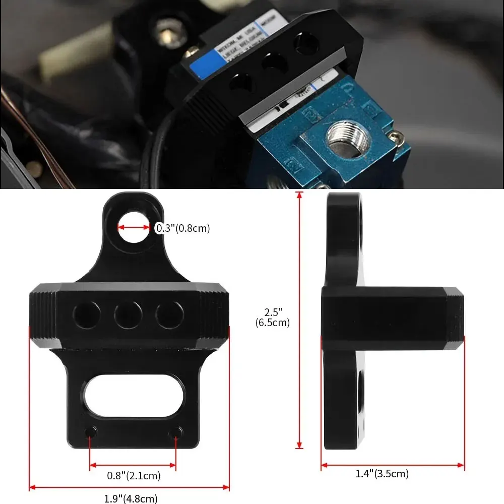 Aluminum 3-port solenoid valve boost controller mounting bracket, suitable for 94-01 Acura Integra92-95 Honda Civic, Mac AEM