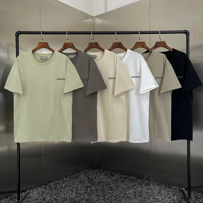 

2025 Top Quality Men's Shirts Chest Two Rows Reflect Letters T-shirts Designer Brand Cotton Top Tees