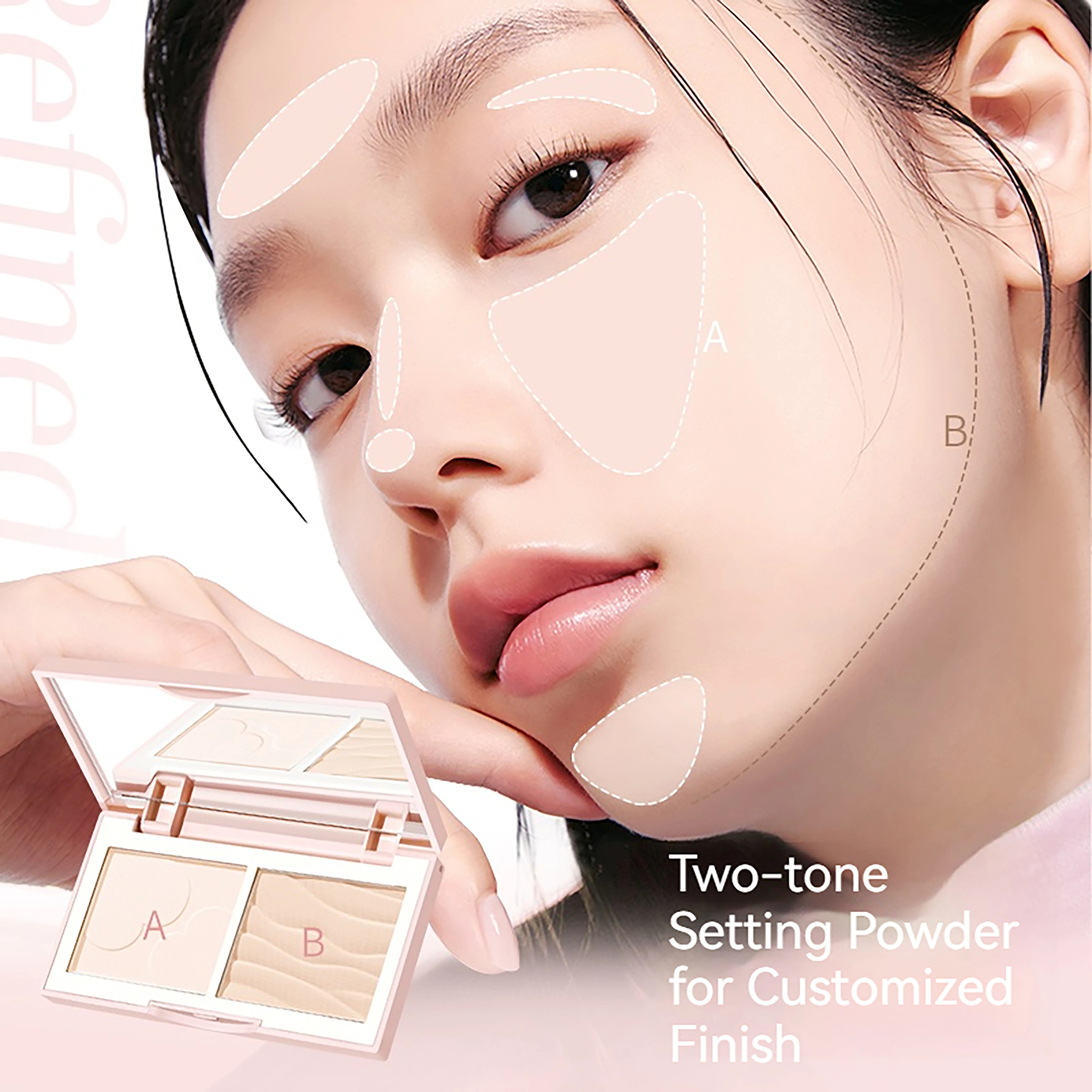 NOVO Long-lasting, oil-controlling setting powder compact Concealing, pore-minimising touch-up powder compact