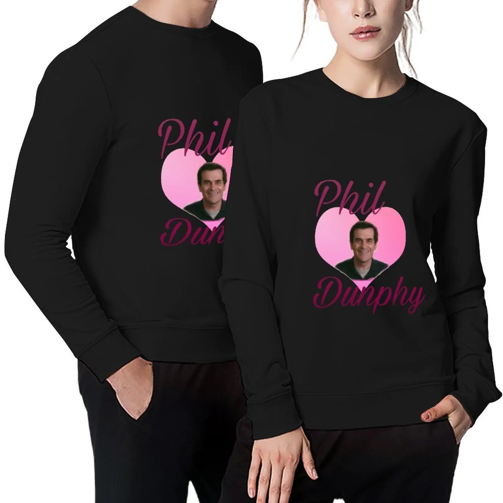 

Modern Family: Phil Dunphy heart meme Pullover mens designer clothes winter clothes fashion men men clothing new sweatshirt