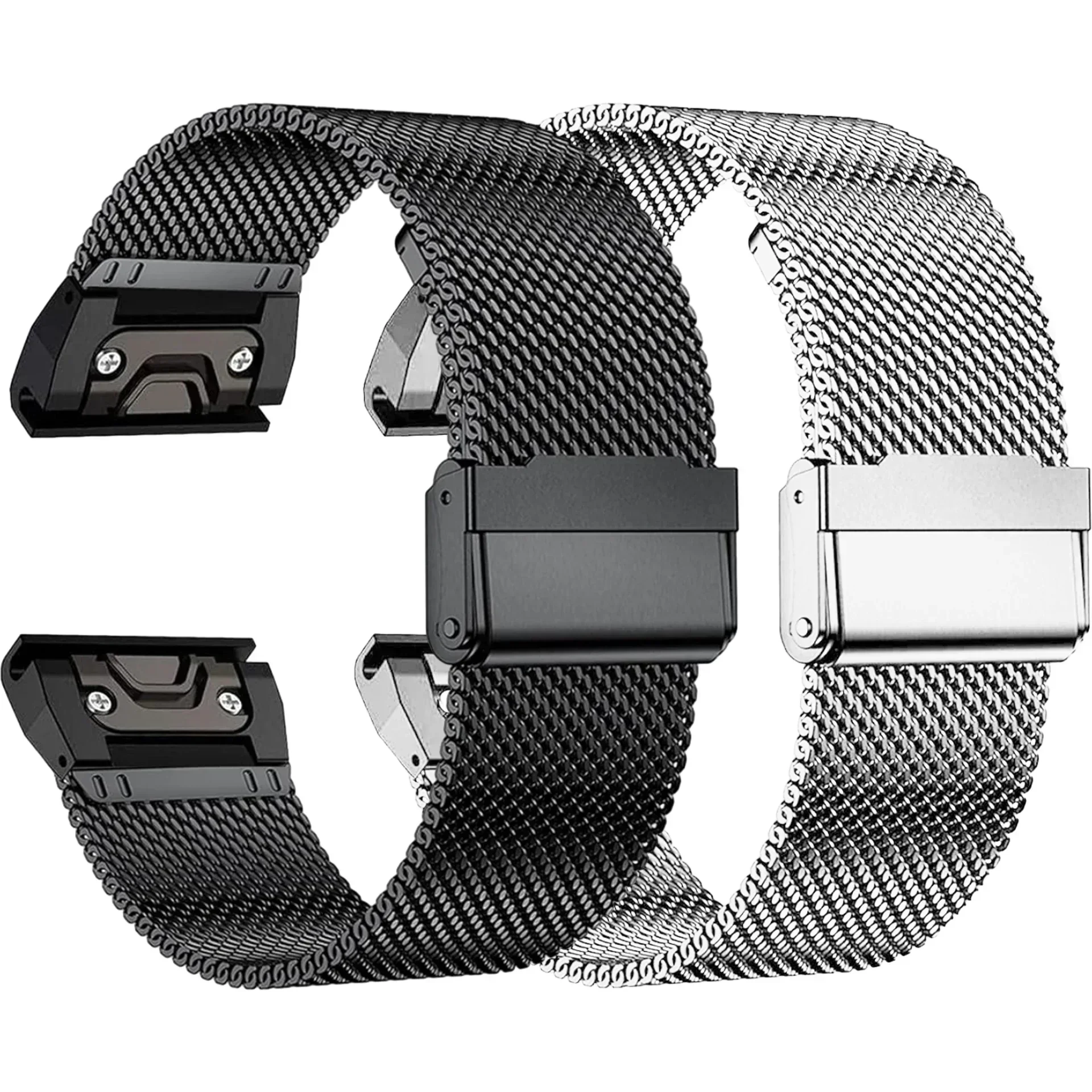 26 22 20mm Mesh Watch Band For Garmin Fenix 7x 6 Pro 5S Plus 3 HR Stainless Steel Milanese Bracelet Band For Approach S60 S62