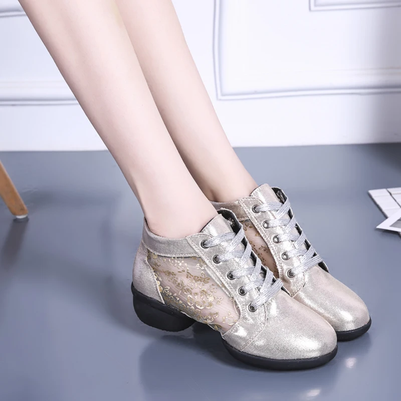 Women's Dance Shoes Soft Outsole Woman Breath Jazz Hip Hop Shoes Sports Sneakers Ladies Girl's Modern Jazz Dancing Shoes view 3