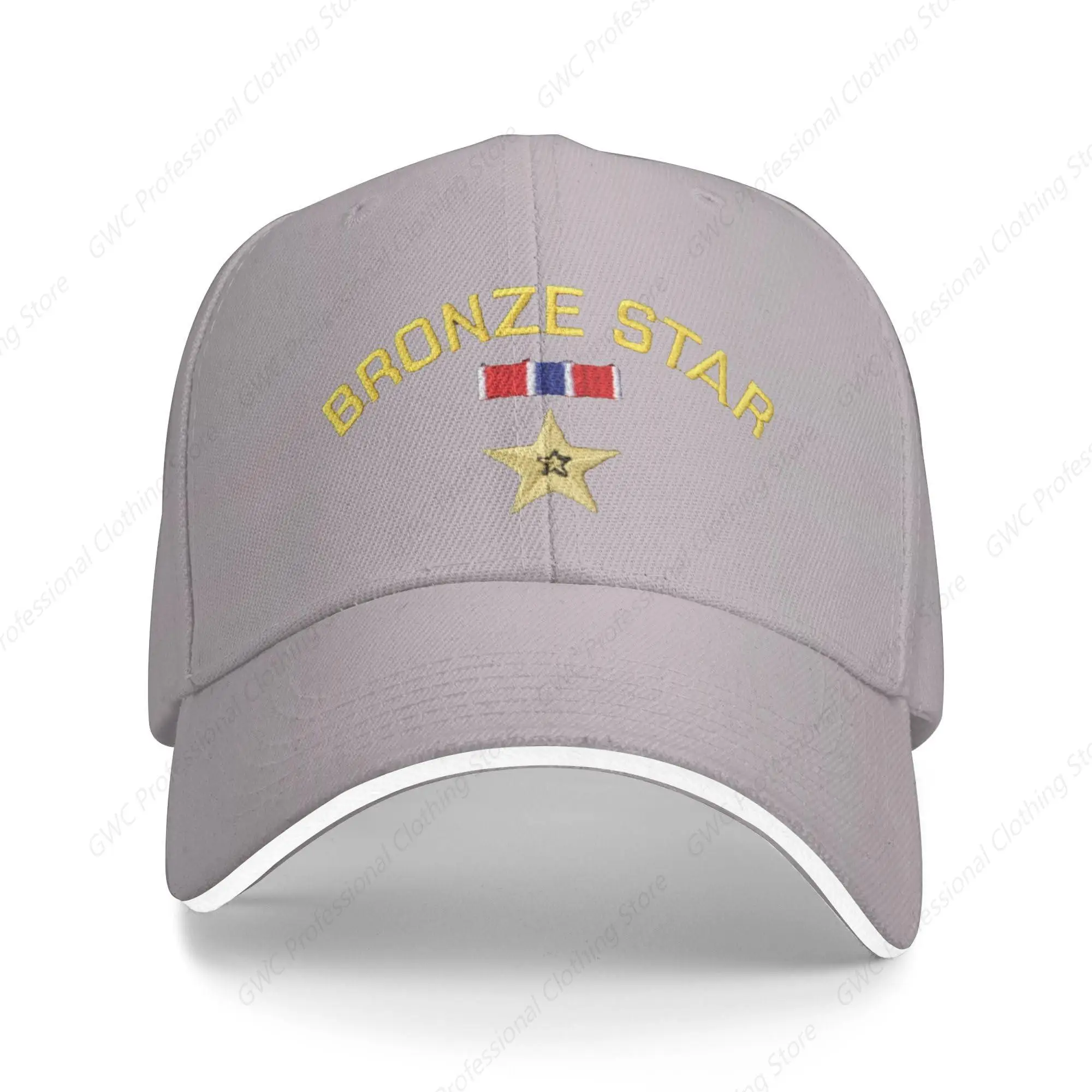 

Bronze Star Unisex Classic Baseball Cap Sandwich Cap Plain Dad Cap Adjustable Casquette Hat