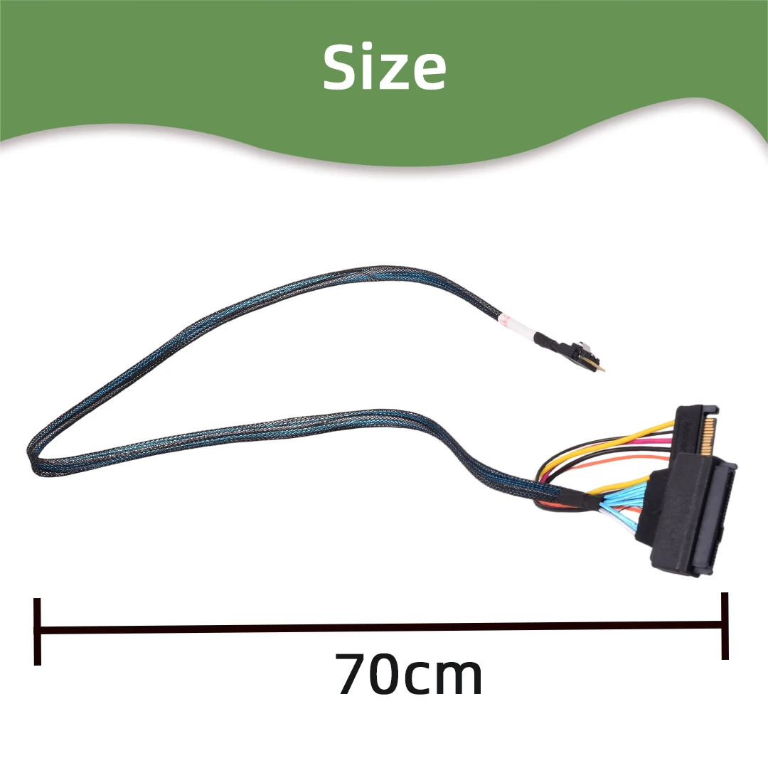 Slimline Kit SFF 8654 to 8639 Solid State NVMe Hard Disk SSD Cable Adapter Compatible with Intel U2SlimSAS