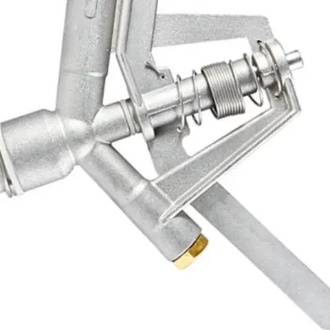 Zinc Alloy Rotating Irrigation Sprinkler Double Nozzle Garden Watering System Adjustable Spray Pattern For Lawn Flower Bed