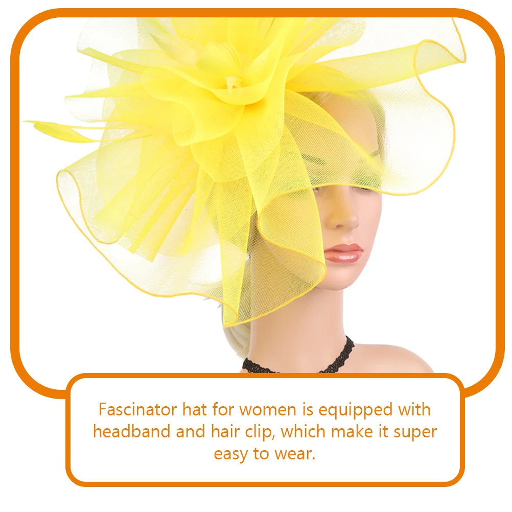 

Veil Fascinator Women Hair Clip Elegant Mesh Plume Headband Wedding Party Tea Prom Bridal Hat Fascinator Headband for Women