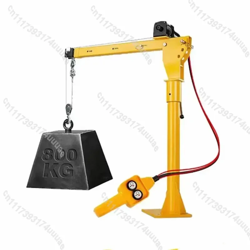 1000KG Capacity Free Standing Floor Mounted Jib Crane Luffing Boom Workshop Hoist Heavy Duty Industrial Rotating Arm Lift