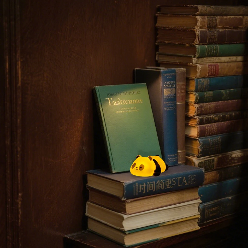 2025 جديد الباندا LED ضوء الليل غرفة المعيشة لطيف الباندا البلاستيك مصباح السرير ديكور الإبداعية الاطفال ليلة ضوء هدية عيد ميلاد #2