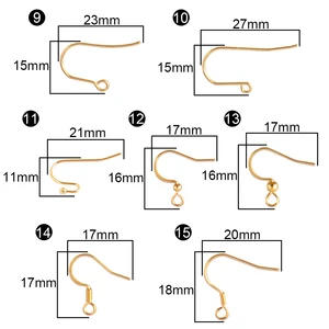 20 50 Edelstahl -PCs Ohrring Hypoallergene Entdeckungen Ohrwire Haken, um DIY -Versorgung Schmuck zu machen 6 Hauptverkaufsohrring -ANZOL Edelstahl - №4