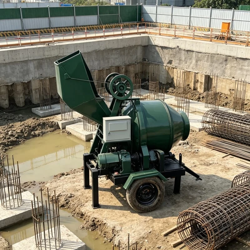 Small Mobile Concrete Plant 20m3 h Trailer Mounted Easy Transport For Remote Construction Site Rural Infrastructure Customized
