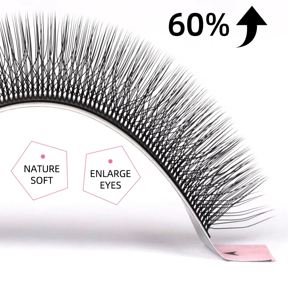 NEU Braune 3D Fairy Wimpernverlängerung, Braune 4D W-förmige Wimpern, Vorgefertigte Fächerwimpern, 5D Kleeblatt-Wimpern, Handgewebte 3D Spike Kleeblatt-Wimpern – Detail 7