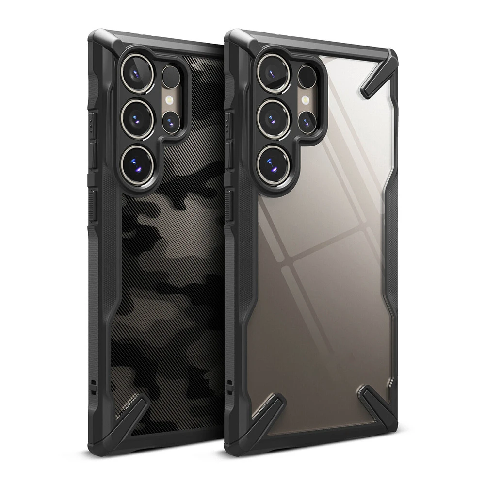 Ringke Fusion X for Samsung Galaxy S24 Ultra Case Camouflage Hard Back with Shockproof Enhanced Side Protective Cover