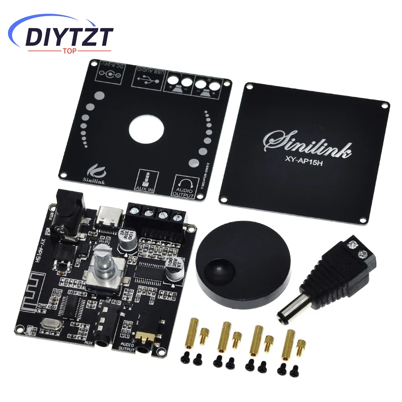 DIYTZT TPA3116 Bluetooth 5.0 20W+20W Power Digital Amplifier Stereo Board AMP Amplificador Home Theater 12V 24V 3.5mm AUX USB