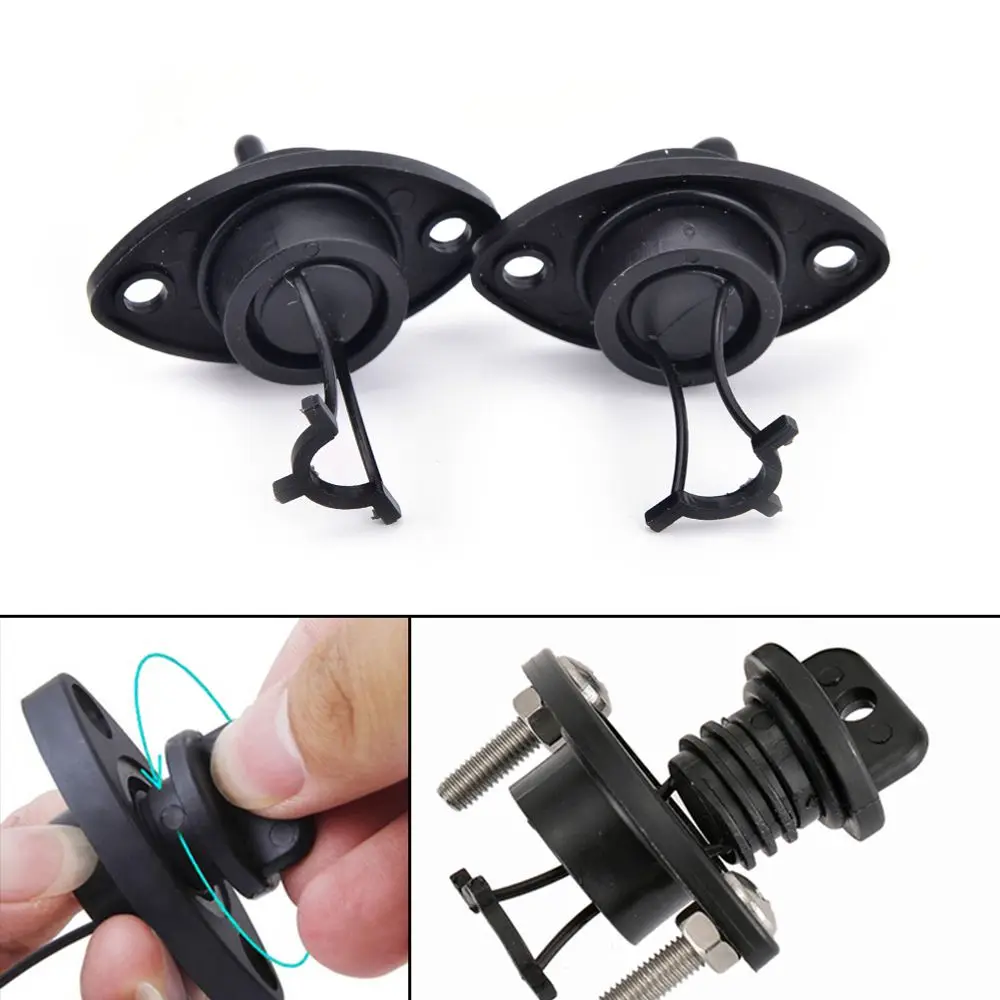 Accessories for Boat Scupper Stopper for Canoe with Screws Sealing Plugs Drain Holes Plugs Kayak Drain Plug Thread Drain Plug