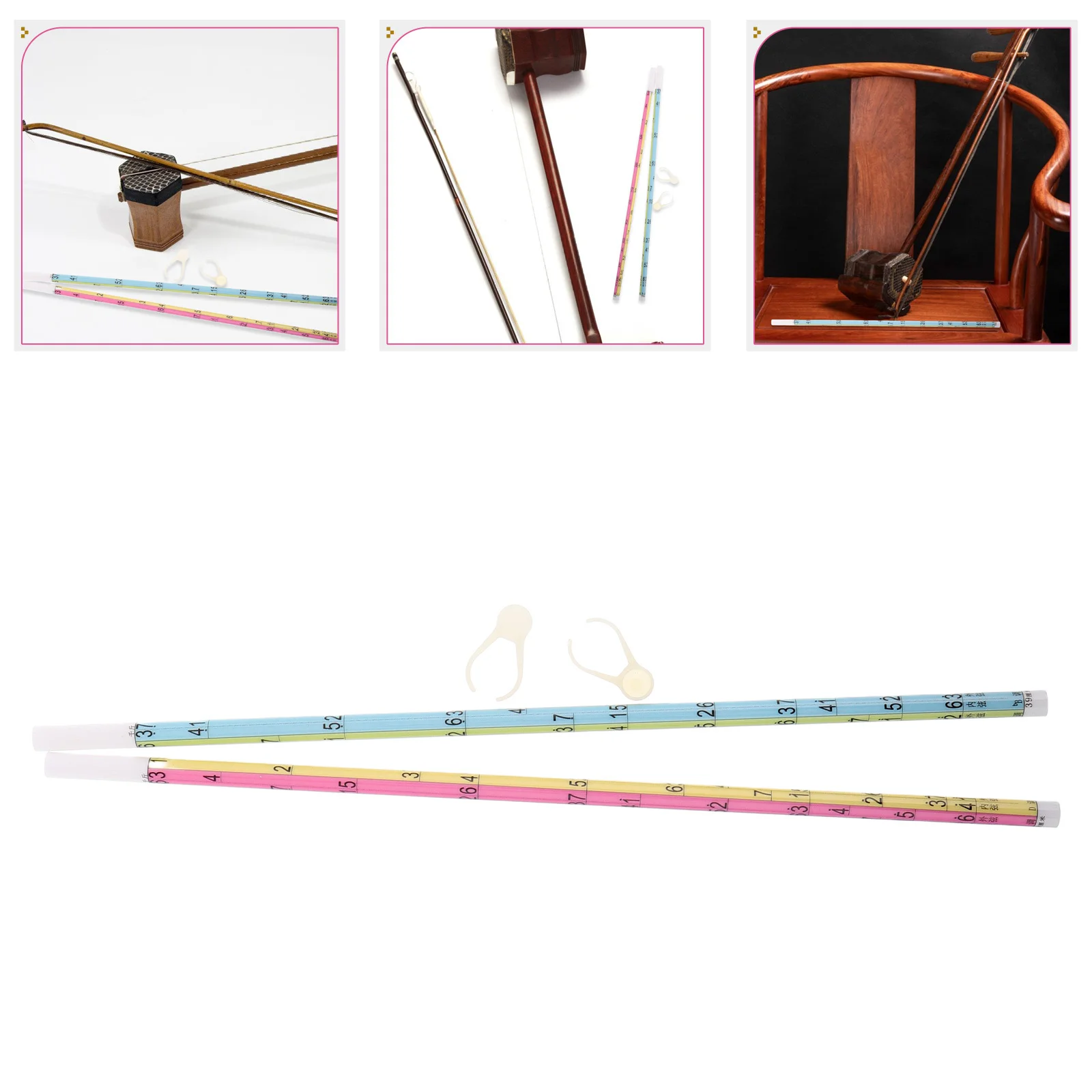 

2Pcs Erhu Pitch Auxiliary Tool Beginner Position Stick Accurate Playing Aid Erhu Practice Training Device for Students