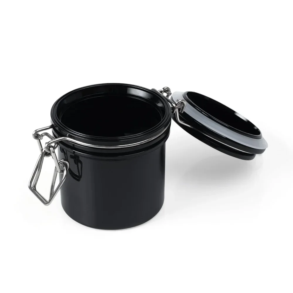 Latas de plástico caixa de armazenamento de cílios casos de cílios acessórios cosméticos organizador de cílios caixa de armazenamento preta pote