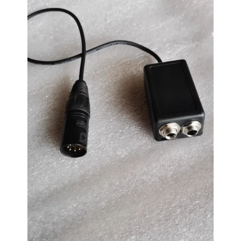 1pc FOR Aviation Headset Conversion Cable 2 plugs to 5 pins Conversion Cable Black