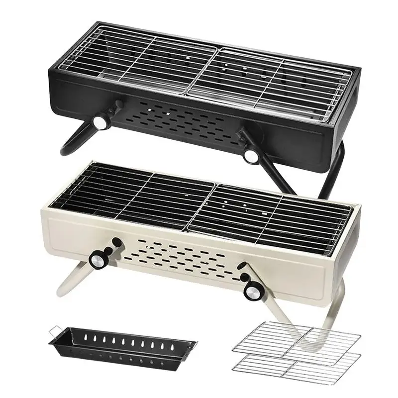 

Barbecue Charcoal Grill Smokeless Camping BBQ Oven Large Charcoal BBQ Grills Stainless Steel Barbeque Grill Outdoor Cooking tool