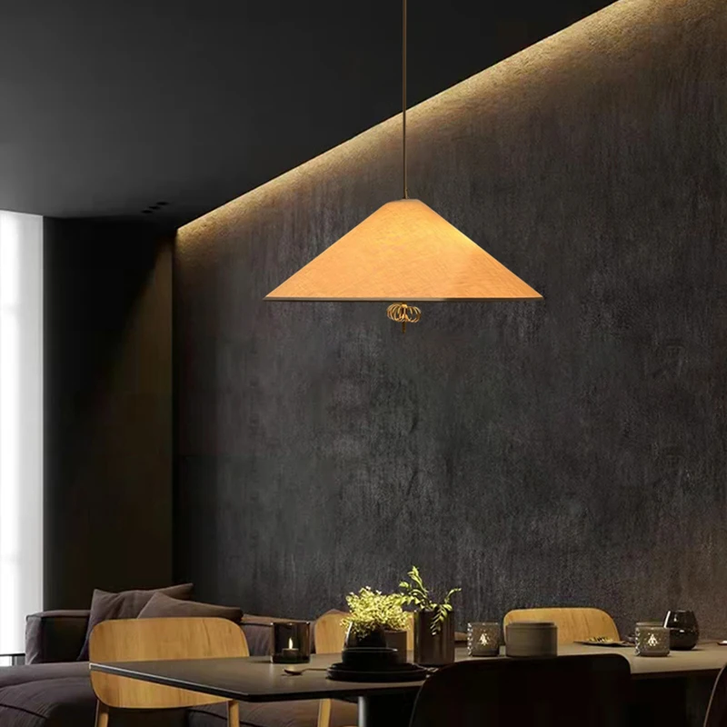 Nordic Cloth Lampshade Pendant Light E27 Bulb Decorative Light Suitable for Restaurant Bar Store Bedroom Kitchen Haning Lamp