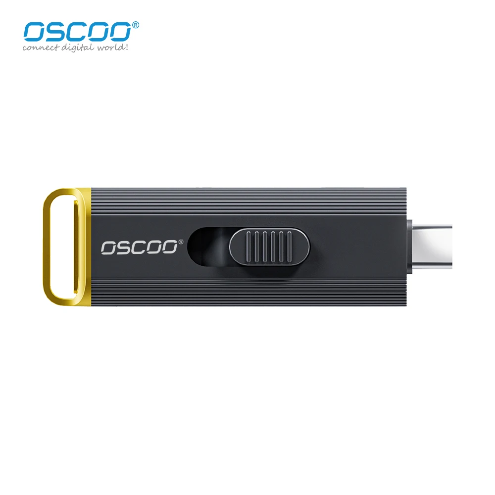 OSCOO SSD Flash Drive 3D TLC Nand Flash 20Gbps Type C USB3.2 Gen2*2 Memory Disk Wireless &Portable SSD Read Speed Up to 2100MB/s