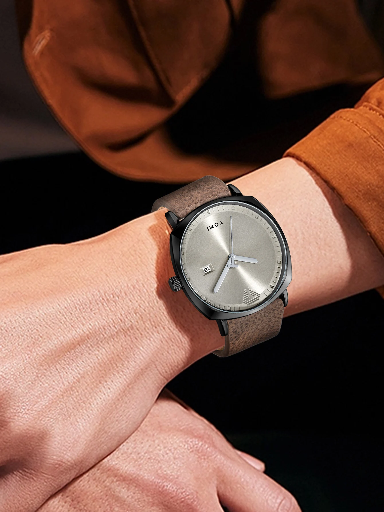 TOMI Neue 2PCS Luxury Business Männer Uhr Geschenk Box Set Einfache und Casual Männer Kalender Quarzuhr Stift Reloj männer Urlaub Geschenk – Detail 15