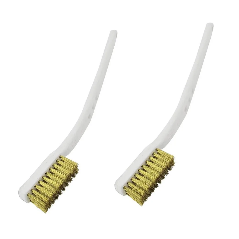 Copper Wire Brush 2pcs Industrial Light Scrubbing Plastic Handle Set Tool Toothbrush Wire Brush High Quality New